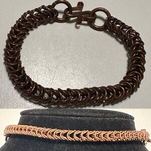 Copper Link Chain Bracelet S Hook Clasp Tube